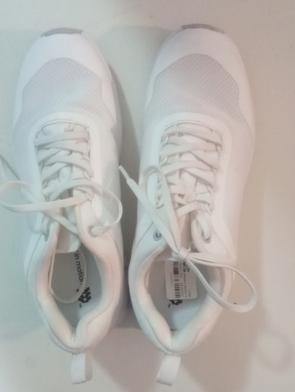 All In Motion Britney White Athletic Sneakers Sz 8 NWT $50 Gym Workout